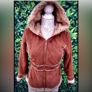 Young girl’s  Brown Faux Fur Lined Jacket
